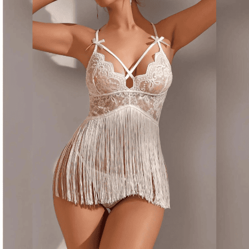 Arabian Premium Fringe Lingerie Set | Elegant Tassel Night Wear for Women