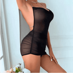 Transparent See Through Backless Lingerie Set | Elegant Lace Sexy Nightwear for Women