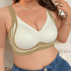 Plus-Size Seamless Padded Full-Coverage Wireless Bra - Random Colours