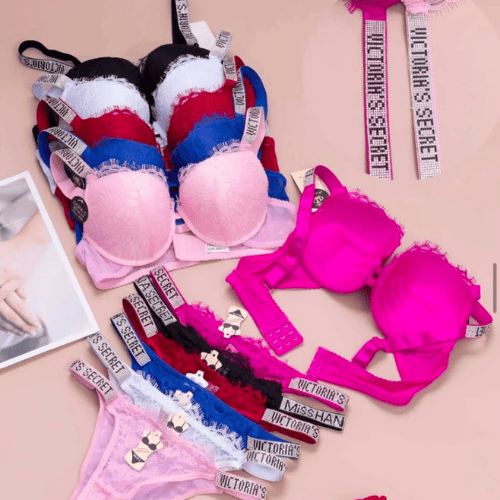 Victoria Secret Padded Pushup Wired Bra Set | Elegant Supportive Lingerie Set for Women