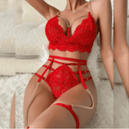 Metallic Essential Garter With Chains Lingerie Set – Women’s Stylish Night Wear