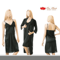 Two Hearts 2-Piece Silk Nighty Set