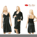 Two Hearts 2-Piece Silk Nighty Set