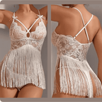 Arabian Premium Fringe Lingerie Set | Elegant Tassel Night Wear for Women