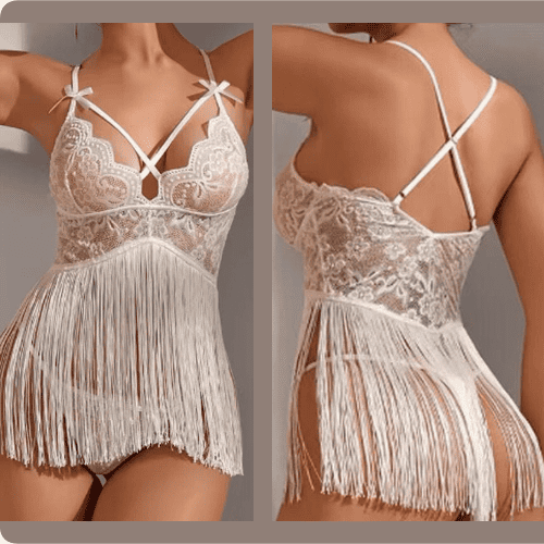 Arabian Premium Fringe Lingerie Set | Elegant Tassel Night Wear for Women