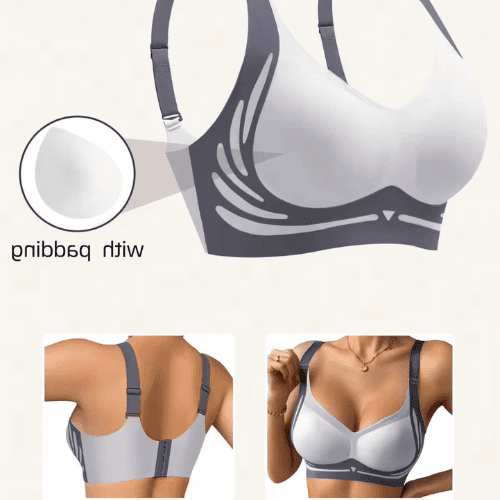Plus-Size Seamless Padded Full-Coverage Wireless Bra - Random Colours
