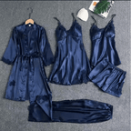 Royal Bridal 5 PC Silk Night Wear Set – Women’s Luxury Satin Sleepwear Set  Short Description: