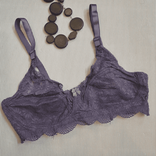 Galaxy Soft Net Wireless Floral Lace Bra
