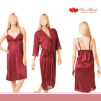 Two Hearts 2-Piece Silk Nighty Set