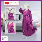 Two Hearts 2-Piece Silk Nighty Set