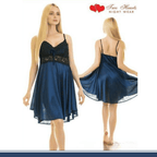 Two Hearts 1-Piece Short Silk Nighty