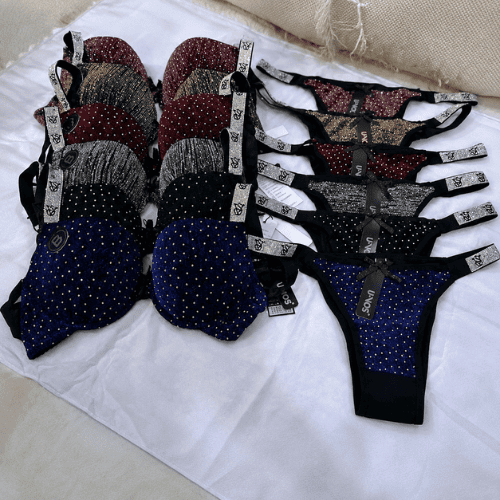 Victoria Secret Moon Light Padded Pushup Wired Bra Set | Premium Lace Lingerie Set for Women