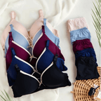 Single-Padded Soft Flexible Non-Wired Bra Set