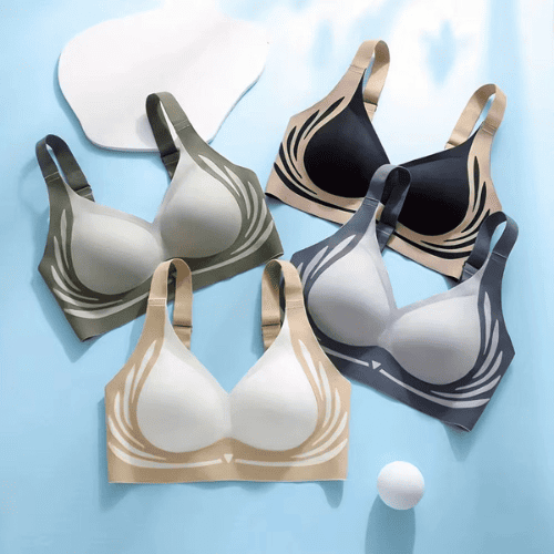 Plus-Size Seamless Padded Full-Coverage Wireless Bra - Random Colours