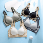 Plus-Size Seamless Padded Full-Coverage Wireless Bra - Random Colours