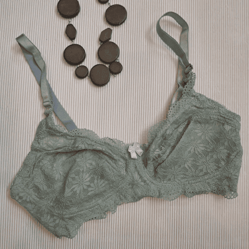 Galaxy Soft Net Wireless Floral Lace Bra