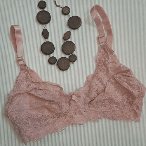 Galaxy Soft Net Wireless Floral Lace Bra