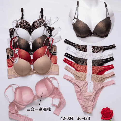 Shimmer Double-Padded Wired Bra Set